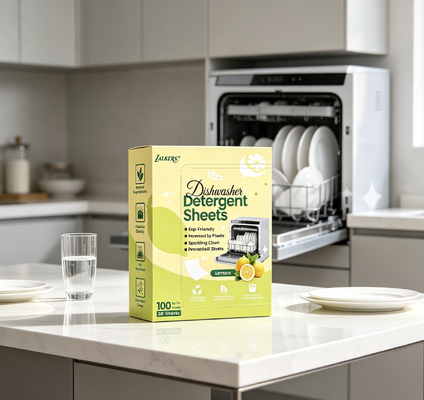 بلاستيك خال من غير سامة اللطيفة صيغة غسيل الأطباق الأوراق غسالة الأطباق أشرطة المنظفات
