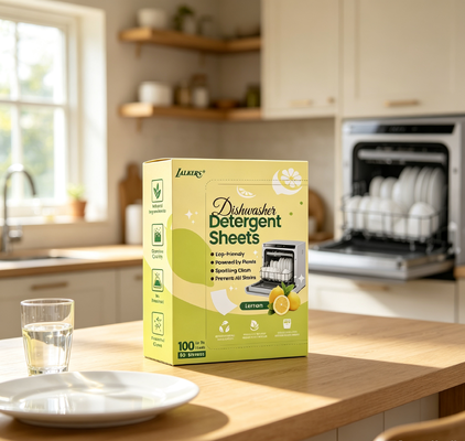 أوراق غسيل الصحون القابلة للتسميم مع مكونات نباتية لتنظيف الصحون
